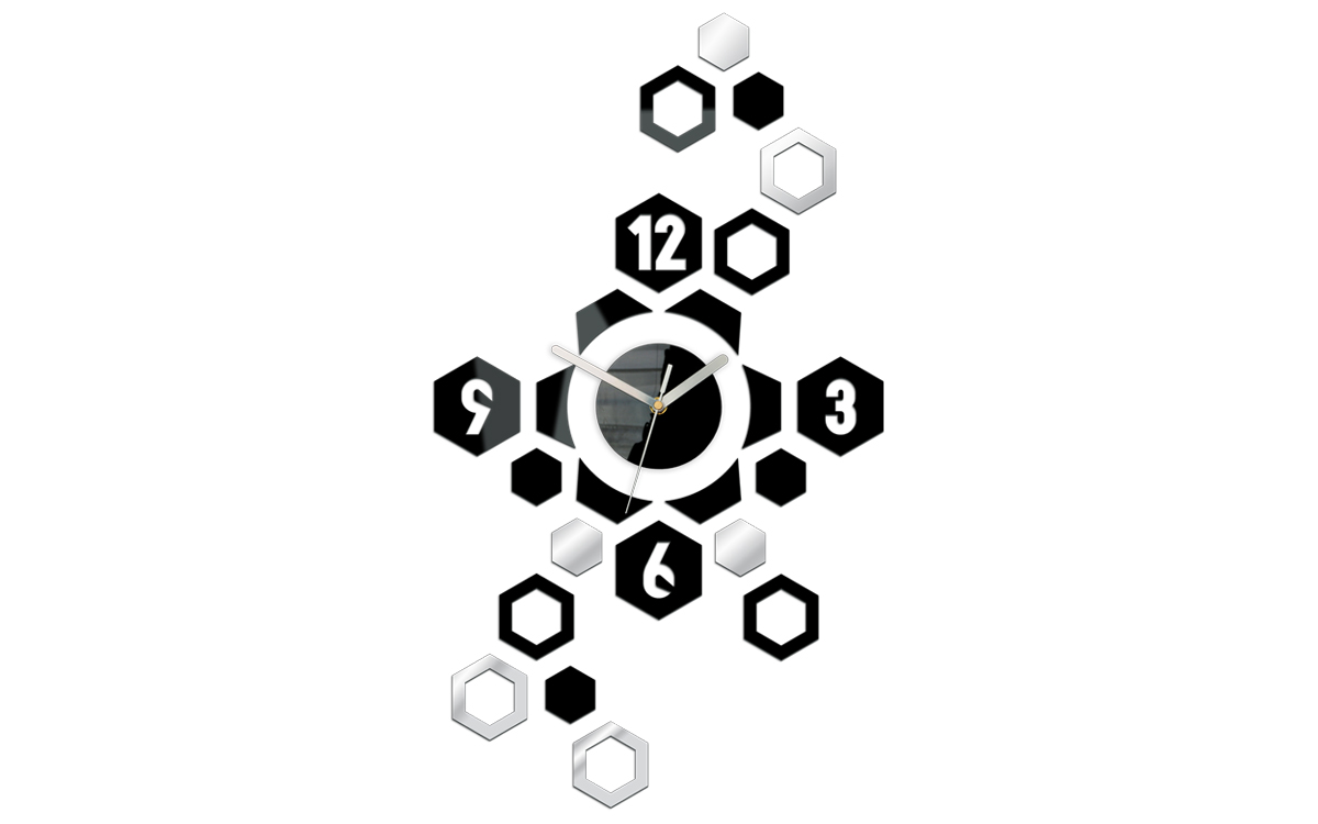 Moderné nástenné hodiny HEXAGON  NH018