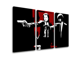 Tlačený POP Art obraz Pulp Fiction 3 dielny pulp5