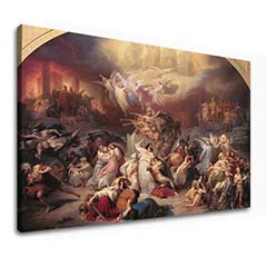 Obraz na plátne Wilhelm von Kaulbach - Zničenie Jeruzalema Titom